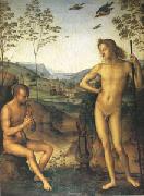 Pietro vannucci called IL perugino Apollo and Marsyas (mk05) oil painting picture wholesale